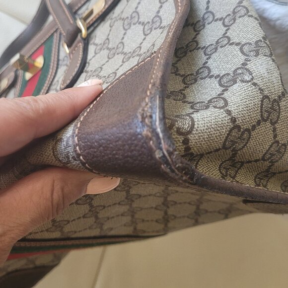 VERY RARE~GUCCI~OPHIDIA~SHERRY LINE~LIMITED EDITION/ TURN/KEY LOCK/TOTE/HANDBAG - Picture 14 of 14